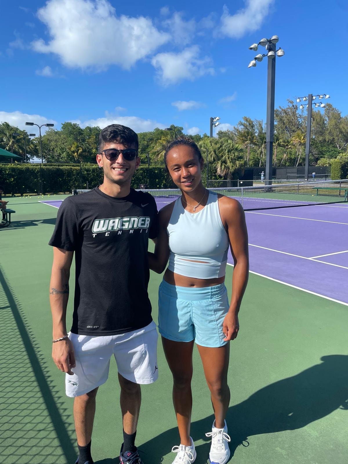 TJ during a tennis coaching session